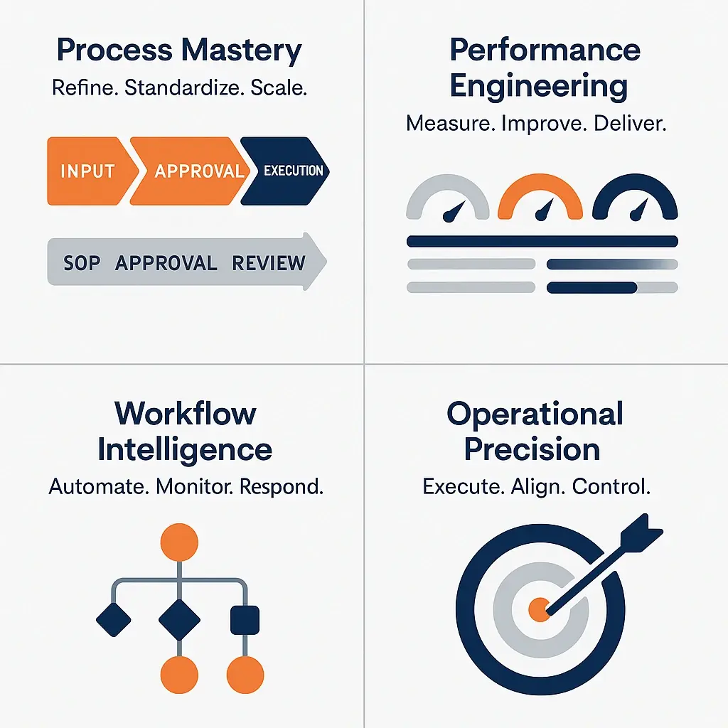 Operational Excellence, SOP Standardization, KPI Dashboards, Business Process Optimization, Internal Controls, Cost Efficiency, Enterprise Performance, Lean Management, IVIS Solutions